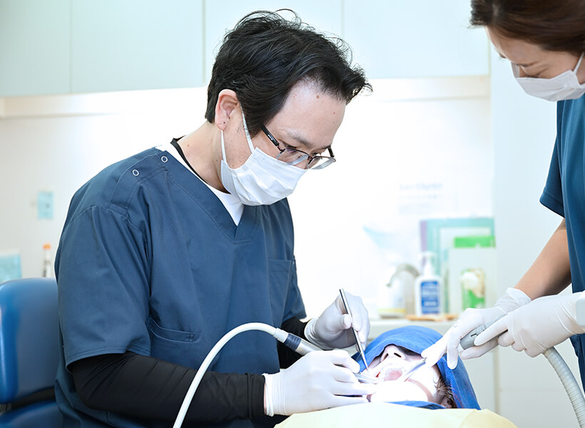 痛くない治療を心がける